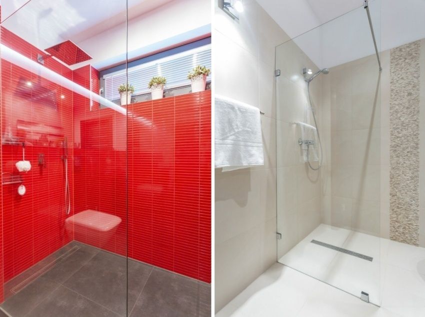 Shower screen made of glass without a pan: a comfortable solution for the bathroom