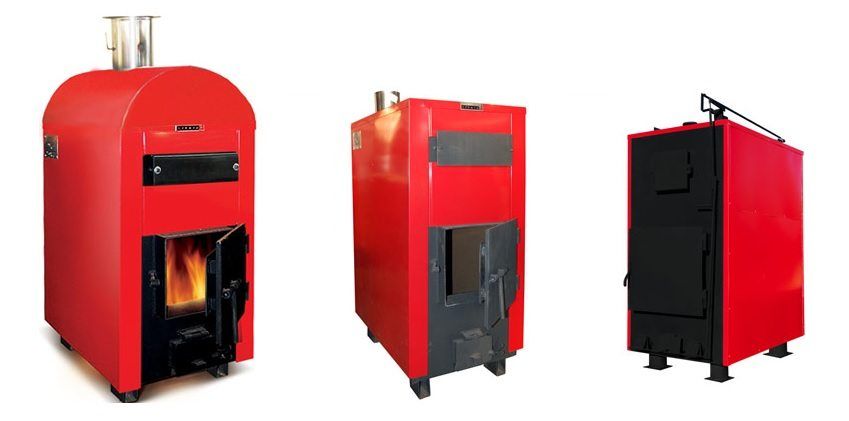 Solid fuel boilers for heating a private house