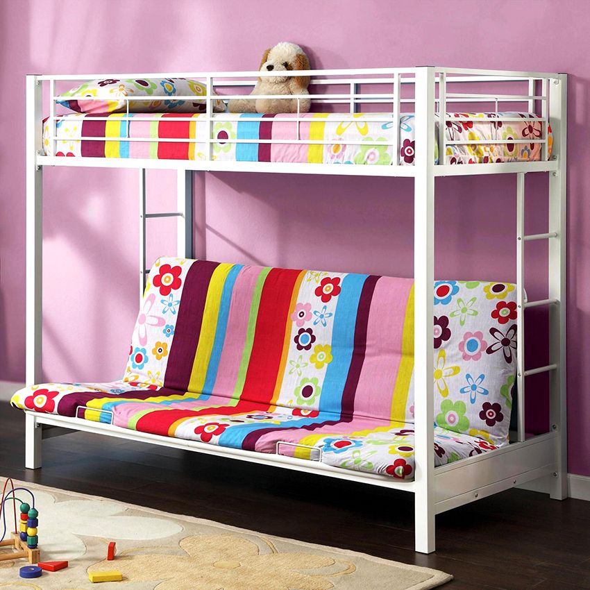 Bunk bed with a sofa: comfort and space optimization