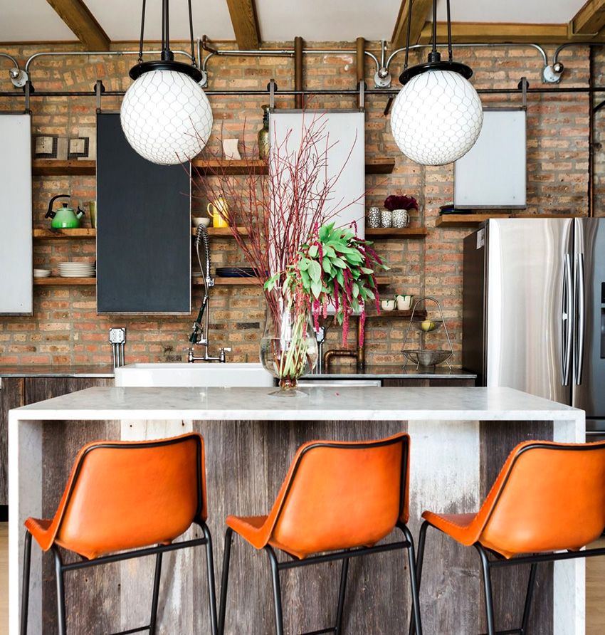 Loft-style kitchen: ideas for creating industrial conciseness in the interior