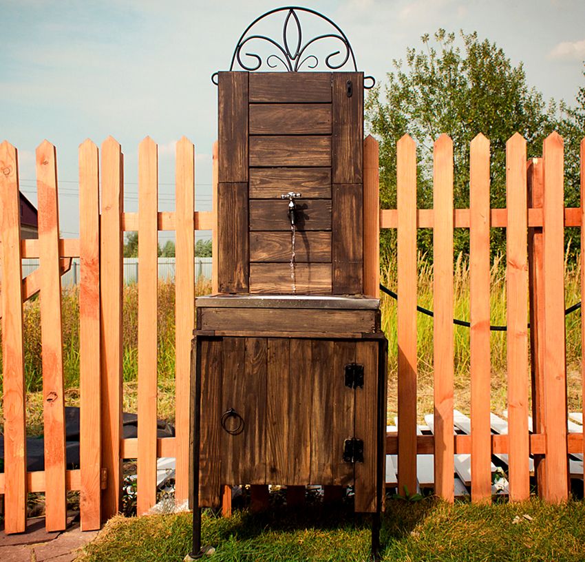 Country washbasin with heated water: comfort at any time of year