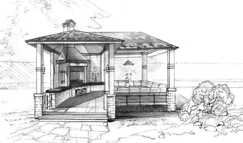 Do-it-yourself gazebos: drawings and dimensions, schemes, sketches and light construction projects