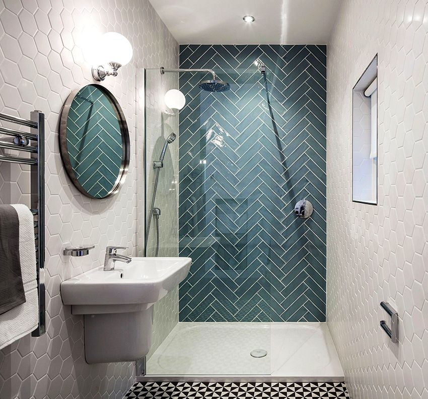 Shower in a niche: the best option for a small bathroom