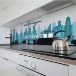 Aprons for the kitchen, skinali: photos of the best design ideas