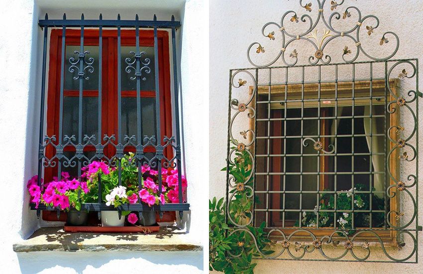Wrought iron bars on the windows: decoration and reliable protection of the house
