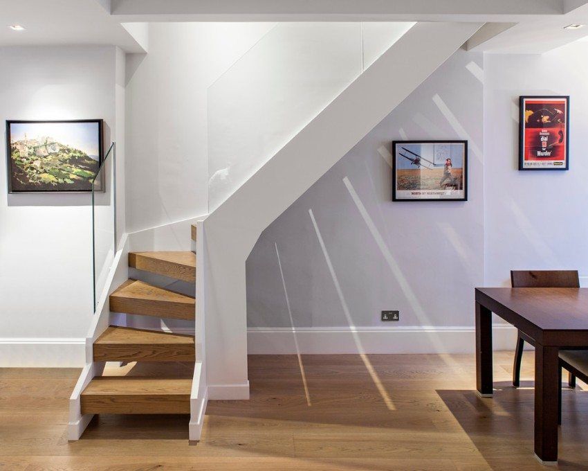 Stairs in the house to the second floor, photos and design features