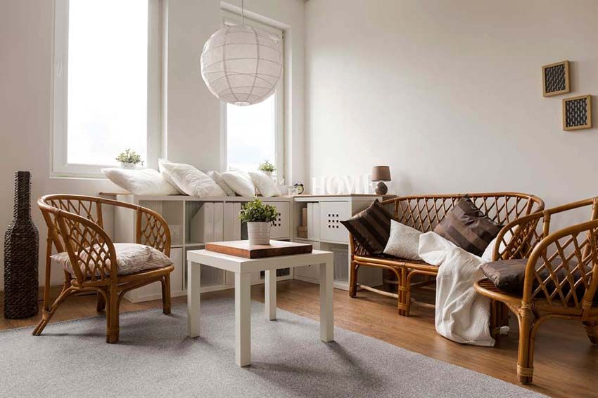 Rattan furniture: woven lace in interior design