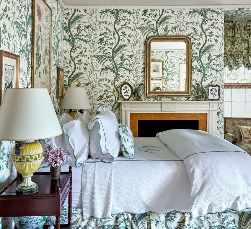 Wallpaper in the bedroom: a photo in the interior and recommendations for creating a design