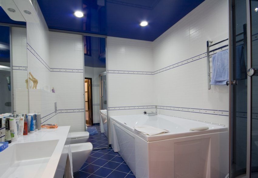 Pros and cons of suspended ceilings in the bathroom: photos and tips
