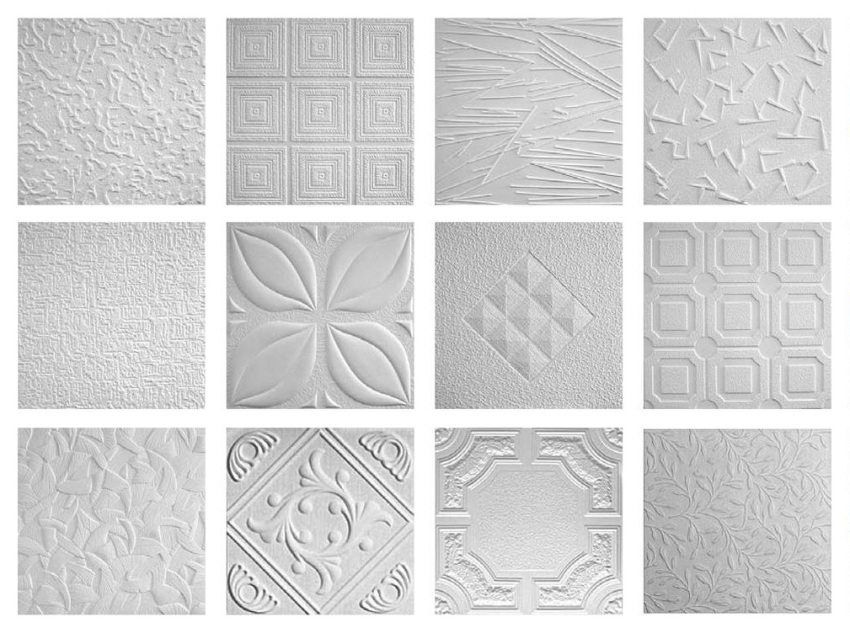 Ceiling tiles from foam plastic: their types and installation features