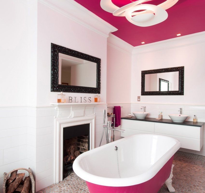 The ceiling in the bathroom: photo options, advantages and disadvantages