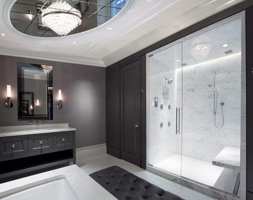 The ceiling in the bathroom: how to choose the material for its design