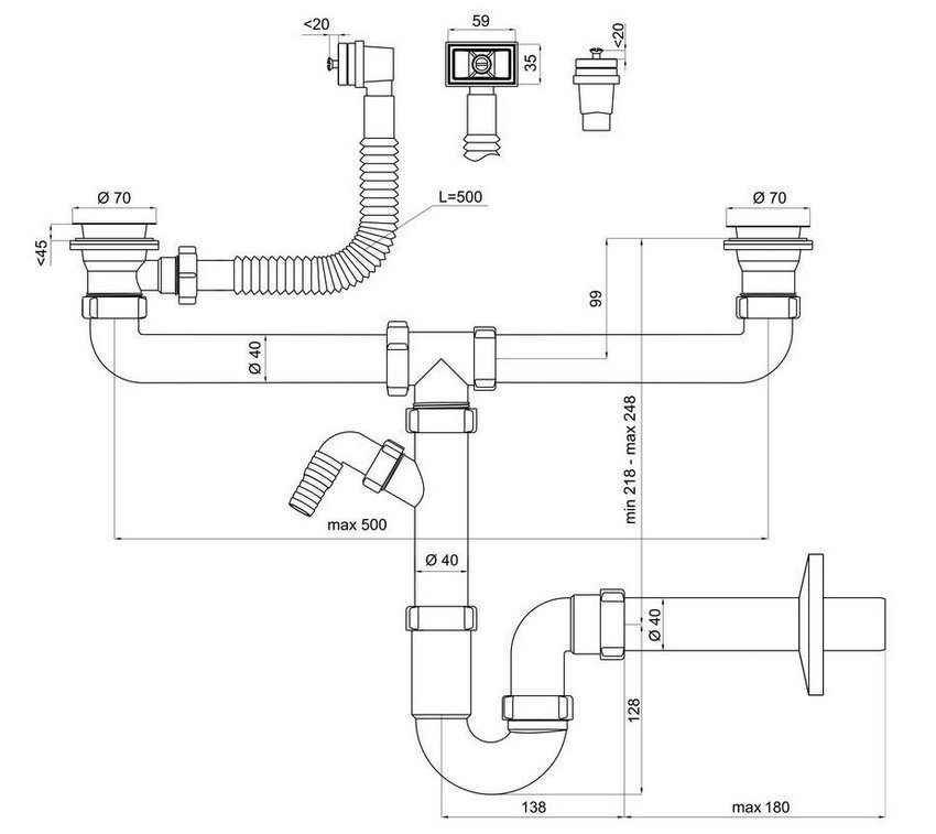 Siphon for the kitchen sink: selection, characteristics and installation