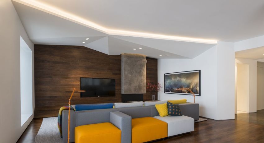 LED strip for ceiling lighting. Basic accommodation options