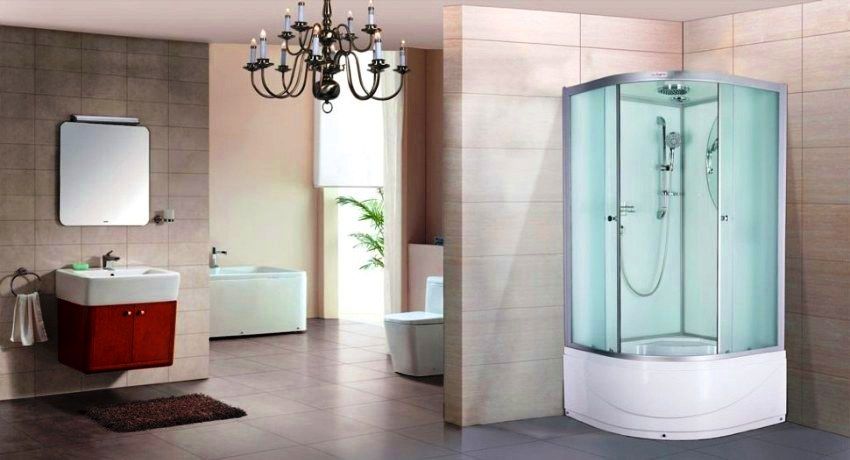 Corner shower 90x90 with high base: the best option for the bathroom