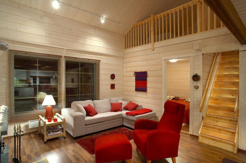Interior trim imitation timber. Photo ideas and interior options